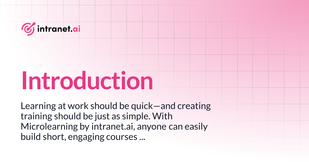 Introduction | intranet.ai documentation