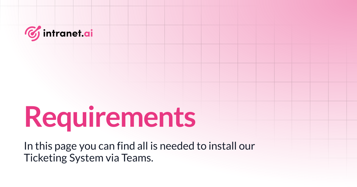 Requirements | intranet.ai documentation