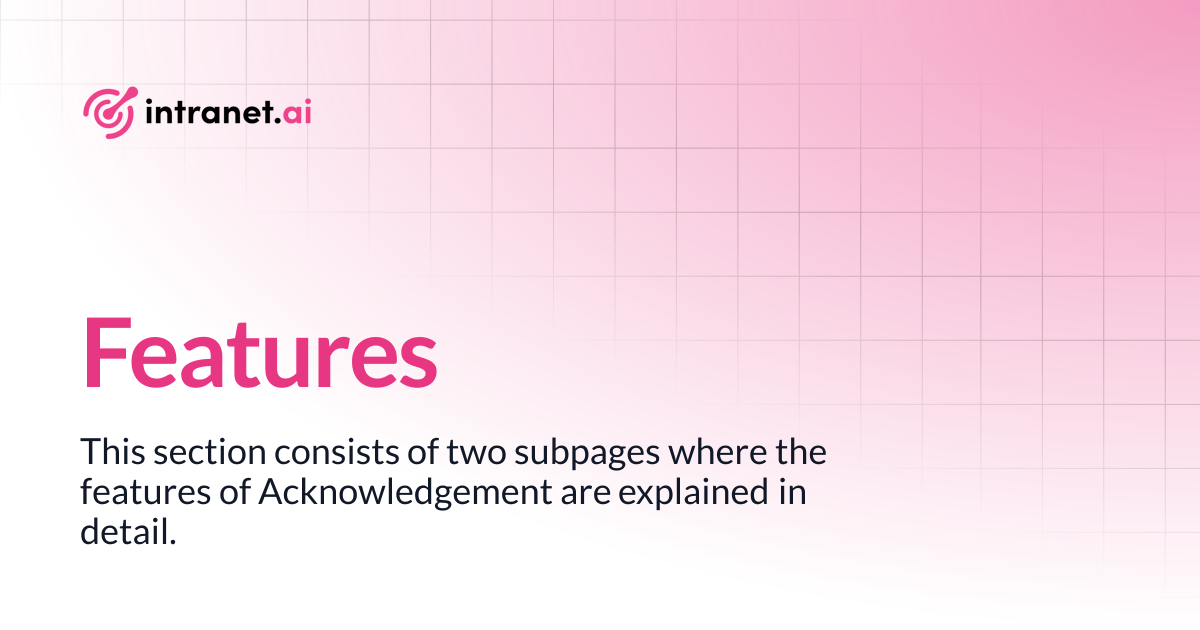 Features | intranet.ai documentation
