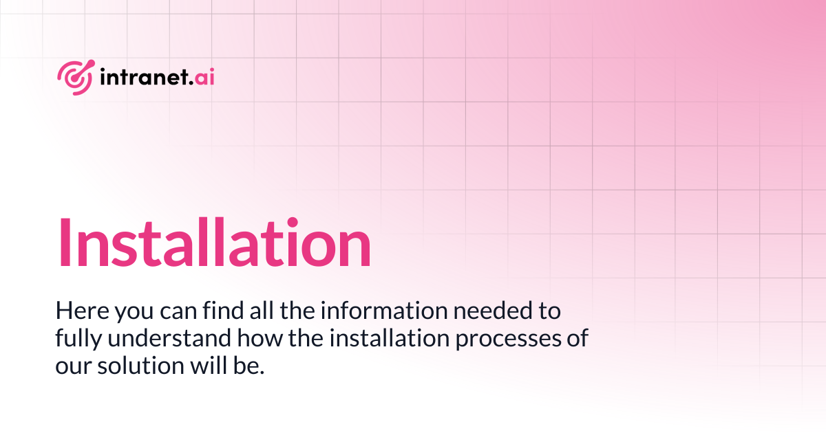Installation | intranet.ai documentation